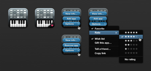 social app site menu interaction study